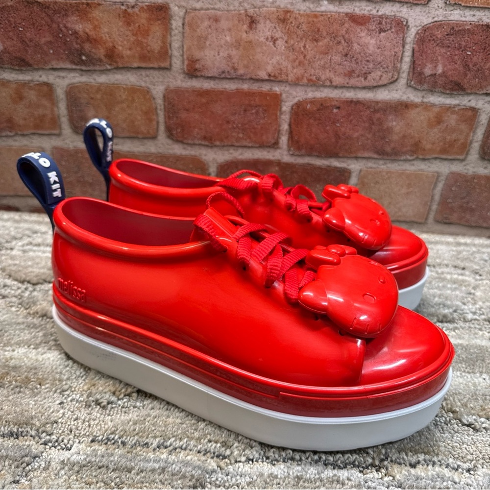 Mini Melissa Hello Kitty platform plastic sneakers women’s Sz 8